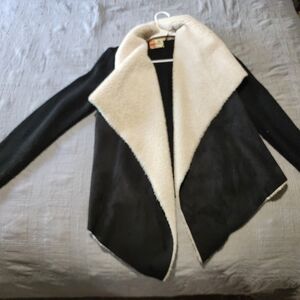 Ruff Hewn Black and Cream Teddy Jacket